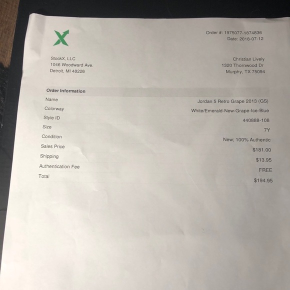 Air Jordan 5 Retro (GS) “Grape” - Picture 6 of 7